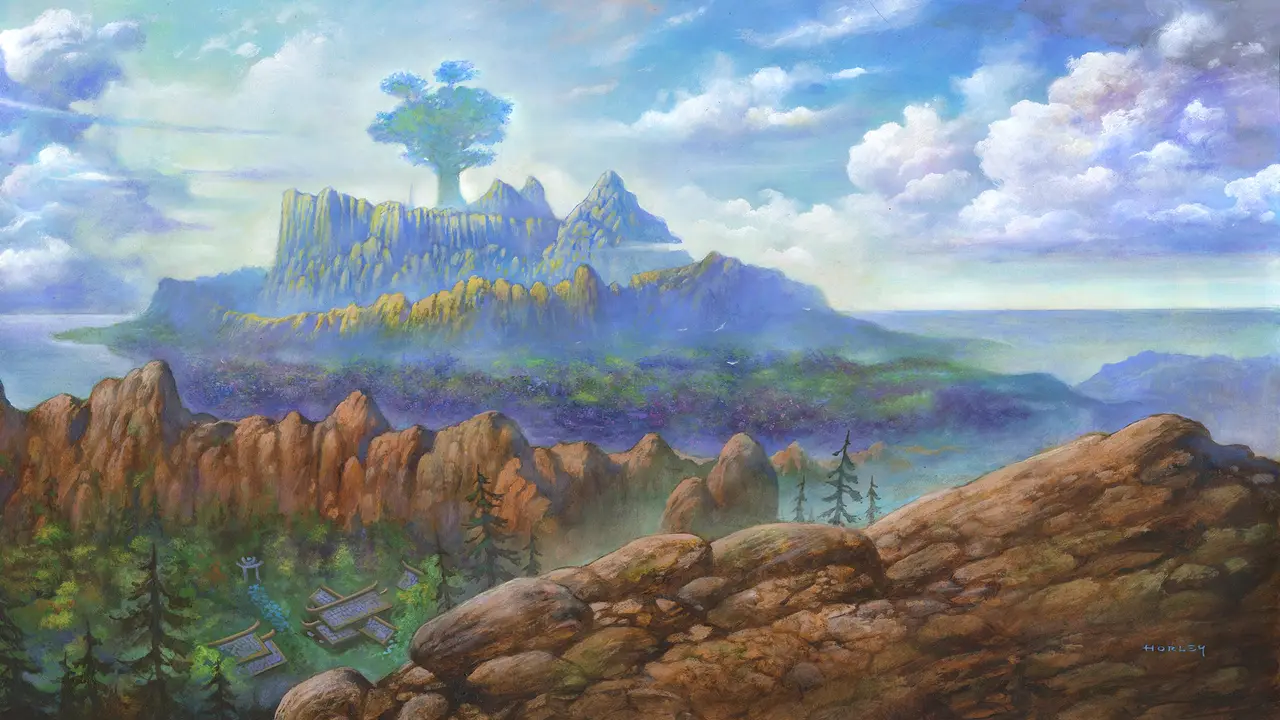 Official WoW Forever image: painted key art: Azeroth landscape panorama